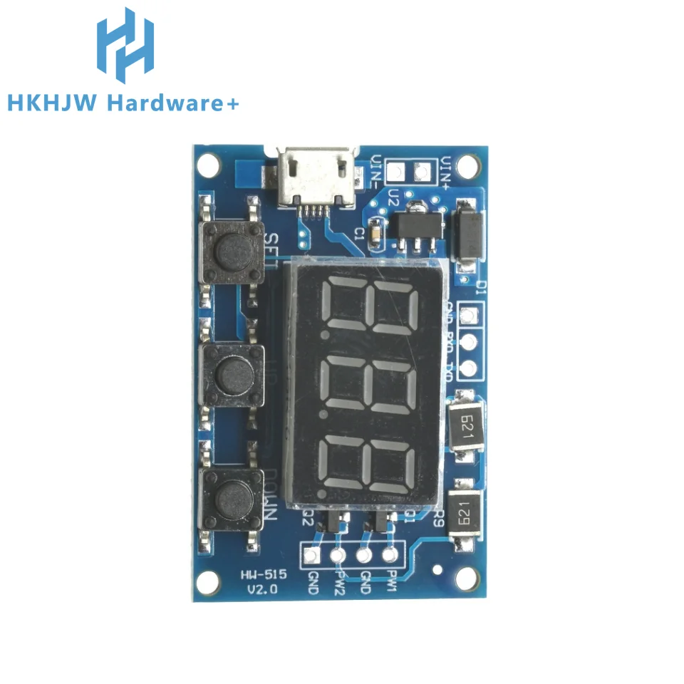 DC 5-30V Micro USB 5V potencia independiente PWM generador de 2 canales de doble vía Digital LED ciclo de trabajo Módulo de frecuencia de pulso