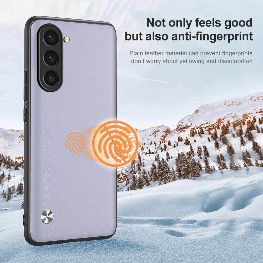 Funda de teléfono de piel lisa para Samsung Galaxy S24 Ultra, carcasa de silicona a prueba de golpes Samsang S23 Plus S23Ultra S24Ultra 5G - imagen 2