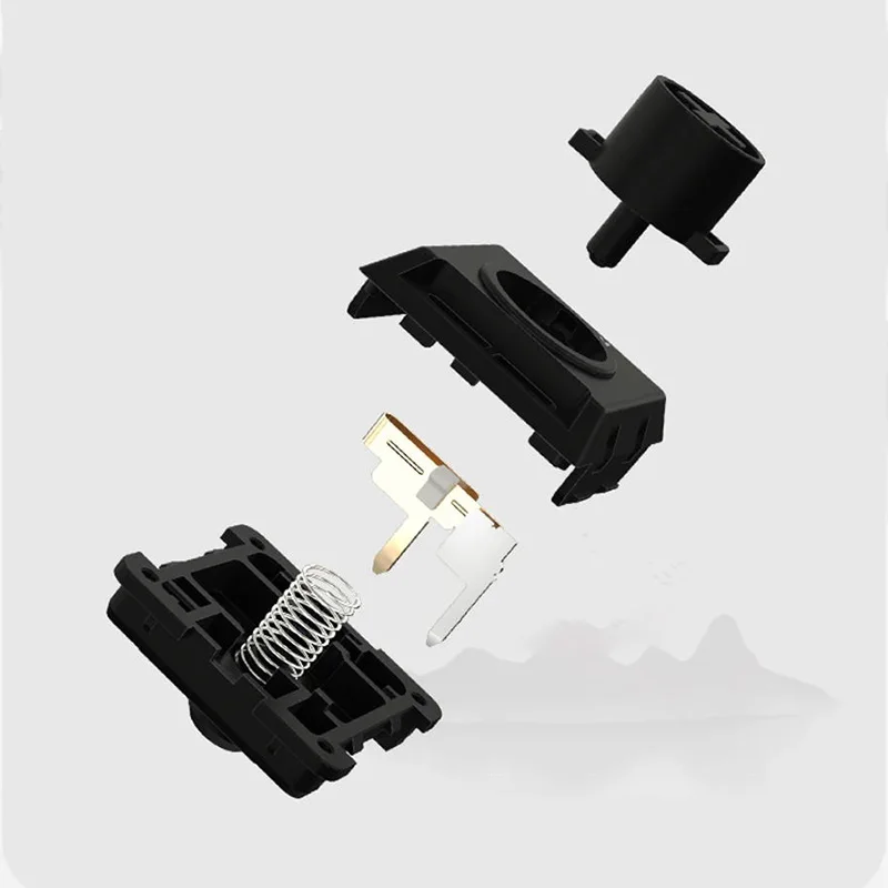 Kailh-interruptor de la serie Elenments, interruptor de perfil bajo POM RGB para teclado lineal, blanco, lluvia, nube negra, ocultar la montaña - imagen 2