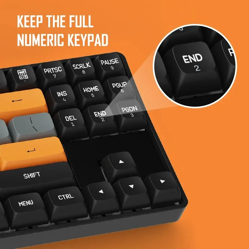 Aigo GD89 Teclado mecánico 2,4G inalámbrico Gaming Mini USB con cable interruptor rojo 89 teclas teclado Gamer para ordenador PC - imagen 2