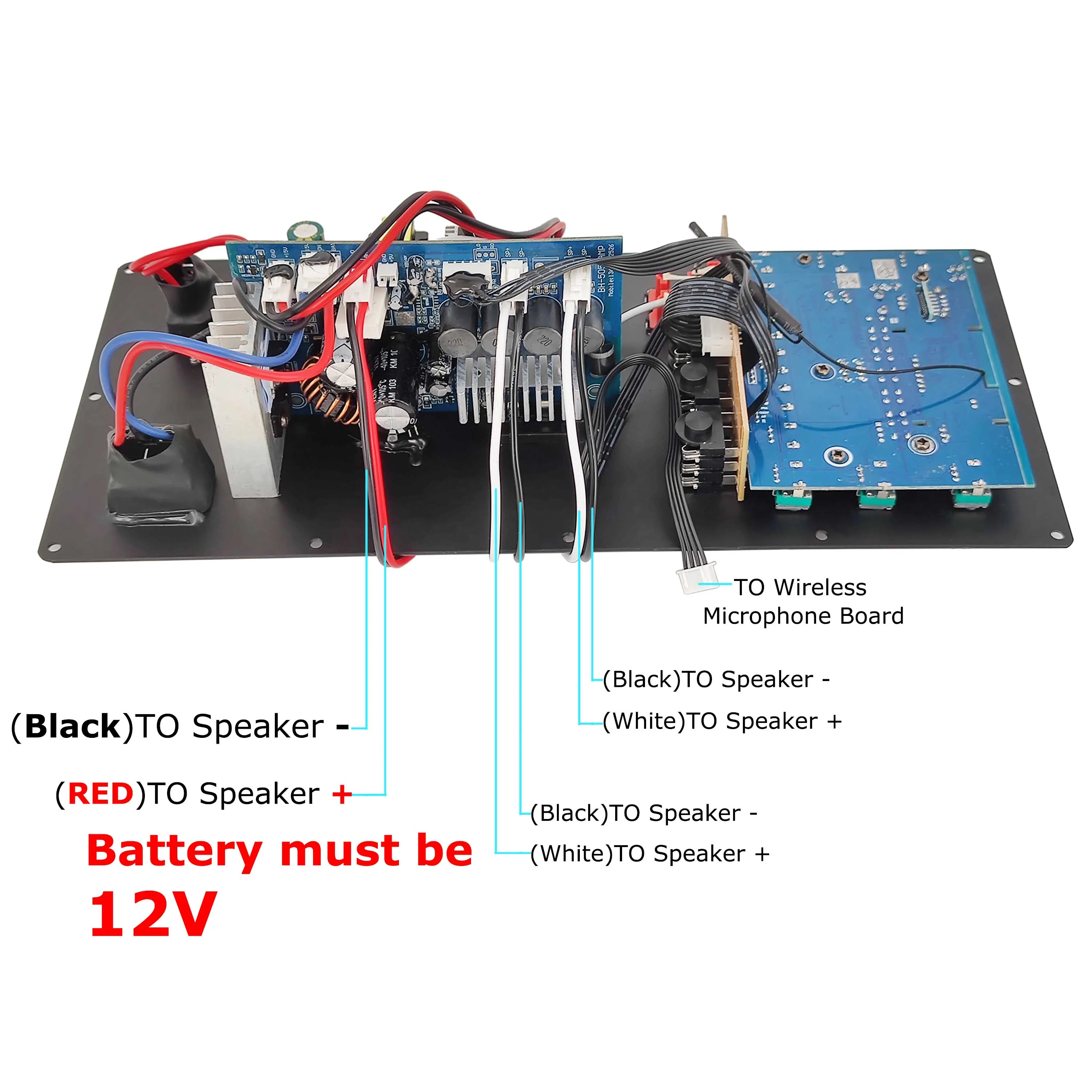 Placa amplificadora Digital con Bluetooth 220, 12/5,0 V, 2x100W, 200W, para altavoz de 8-18 pulgadas, Panel Amp con micrófono, guitarra OPT, USB IN - imagen 5