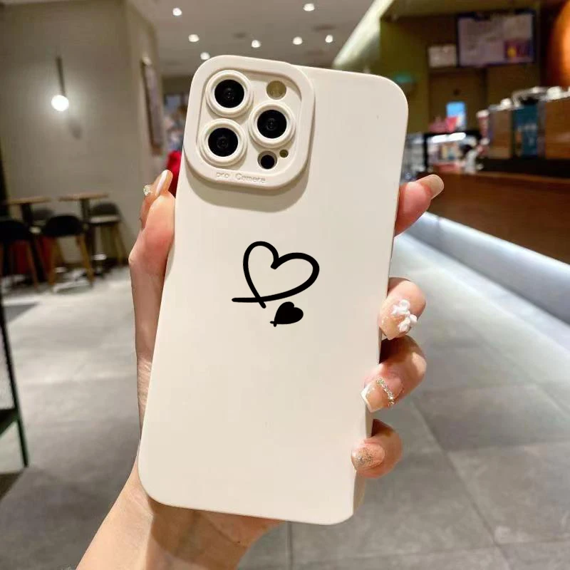 Funda de teléfono con estampado de corazón de amor para Xiaomi Redmi Note 13, 12 Pro Plus, 5G, 13, 12S, 12, 11S, 11, 10, Redmi 13C, 4G, funda de silicona suave