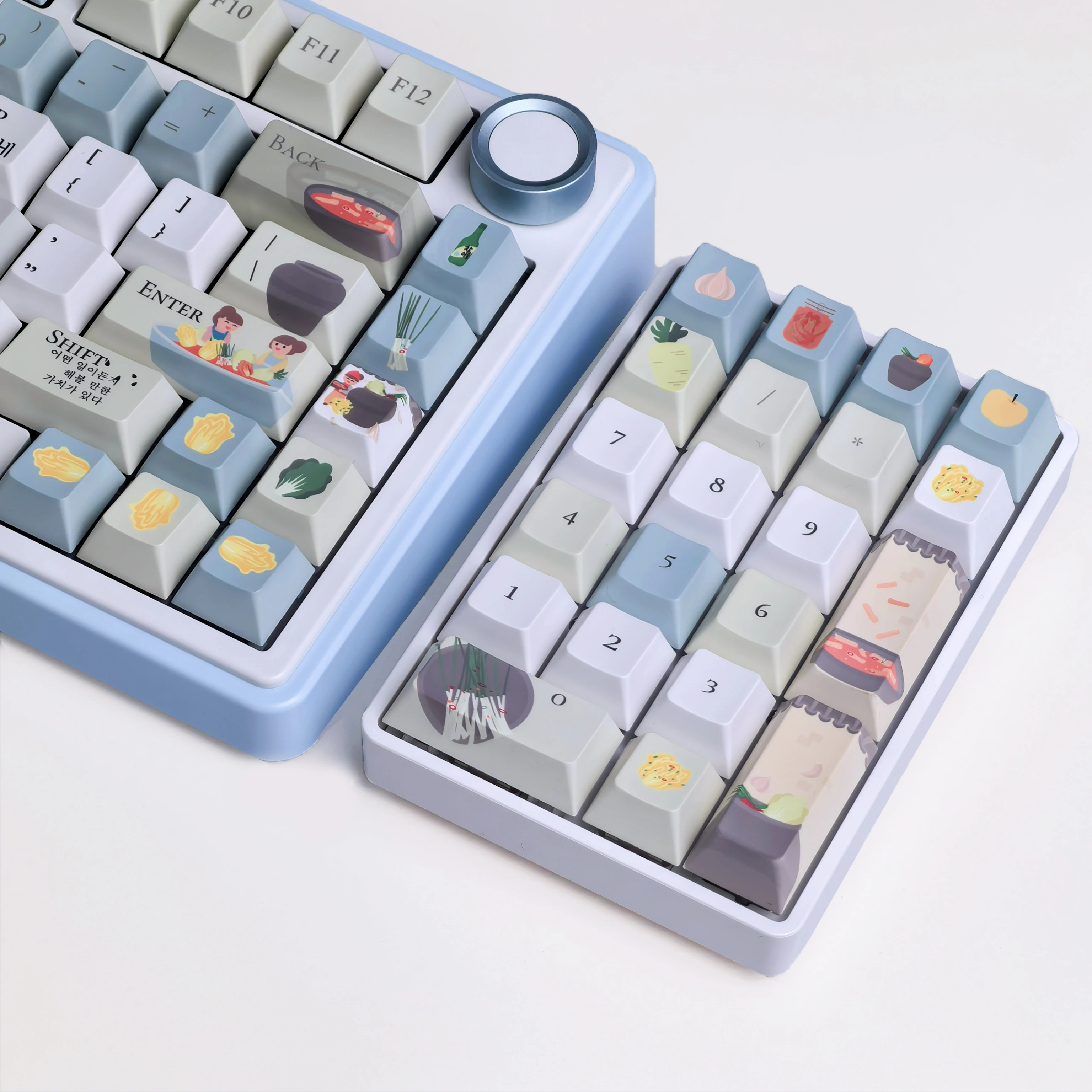 Teclas coreanas Kimchi Morandi Color cultura coreana diseño Iso/Ansi para teclado Aula F75/F99 teclas personalizadas - imagen 4