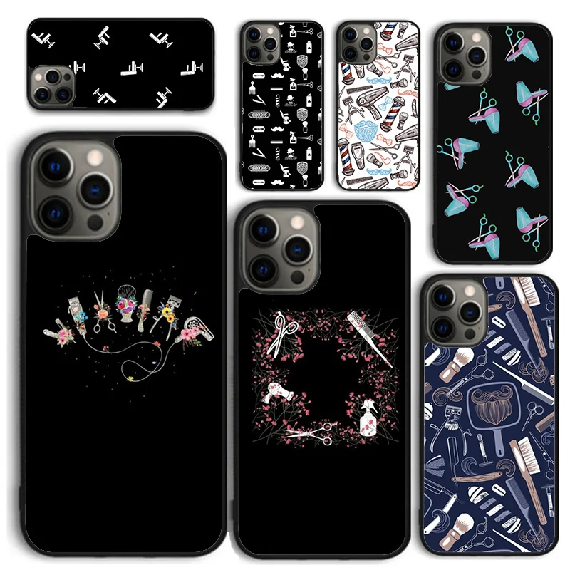 Peluquería peluquero herramientas funda de teléfono para iPhone 17 Air 16 PRO MAX 15 14 PLUS 11 12 13 Fundas Shell