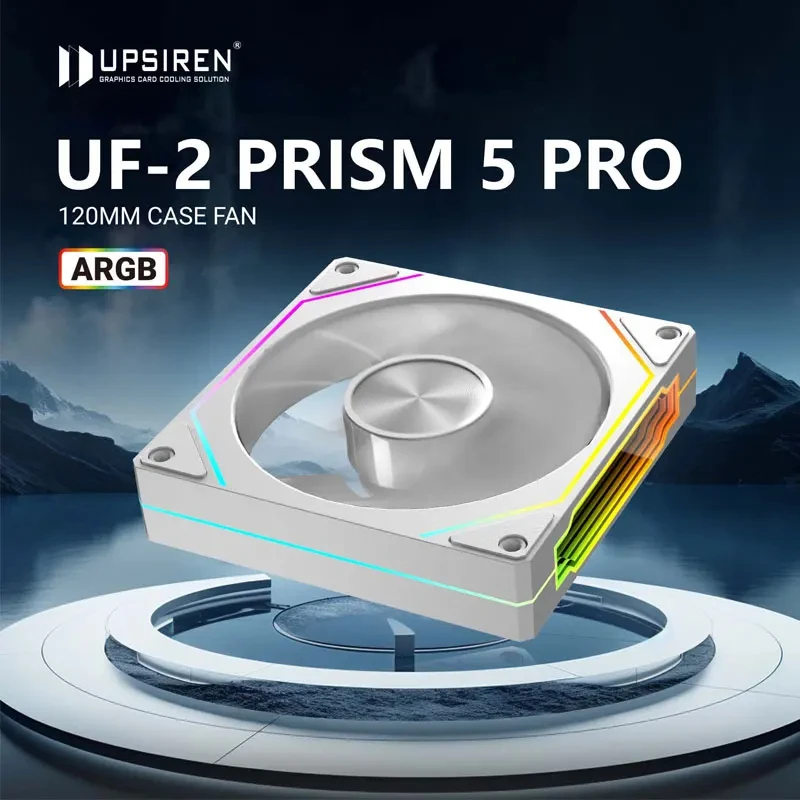 UPSIREN UF-2 PRISM 5 PRO Ventilador 12cm Chasis PWM ARGB Silencioso - imagen 4