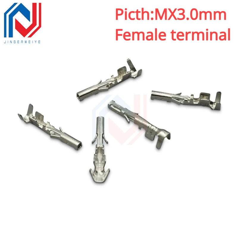 Terminal hembra de paso 3,0, conector pequeño 5557, interruptor de gancho, Terminal de prensado de núcleo de cobre, Pin de acoplamiento, conector macho, extremo hembra - imagen 2