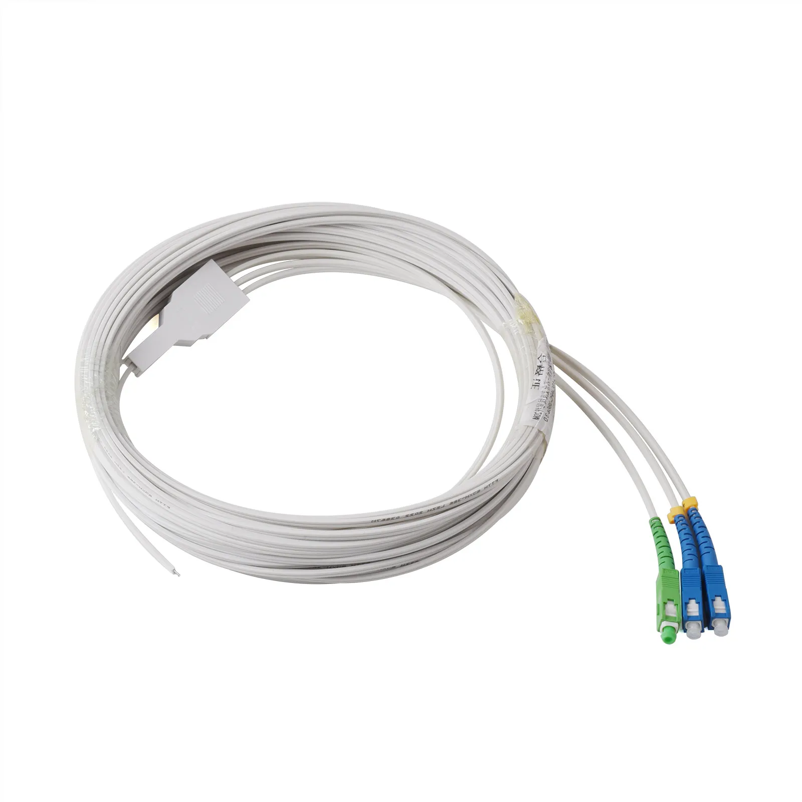 Cable de conexión de fibra óptica monomodo de 3 núcleos - Cable simple para interiores SC 2UPC+1APC 50M/60M/70M/80M/90M - imagen 4
