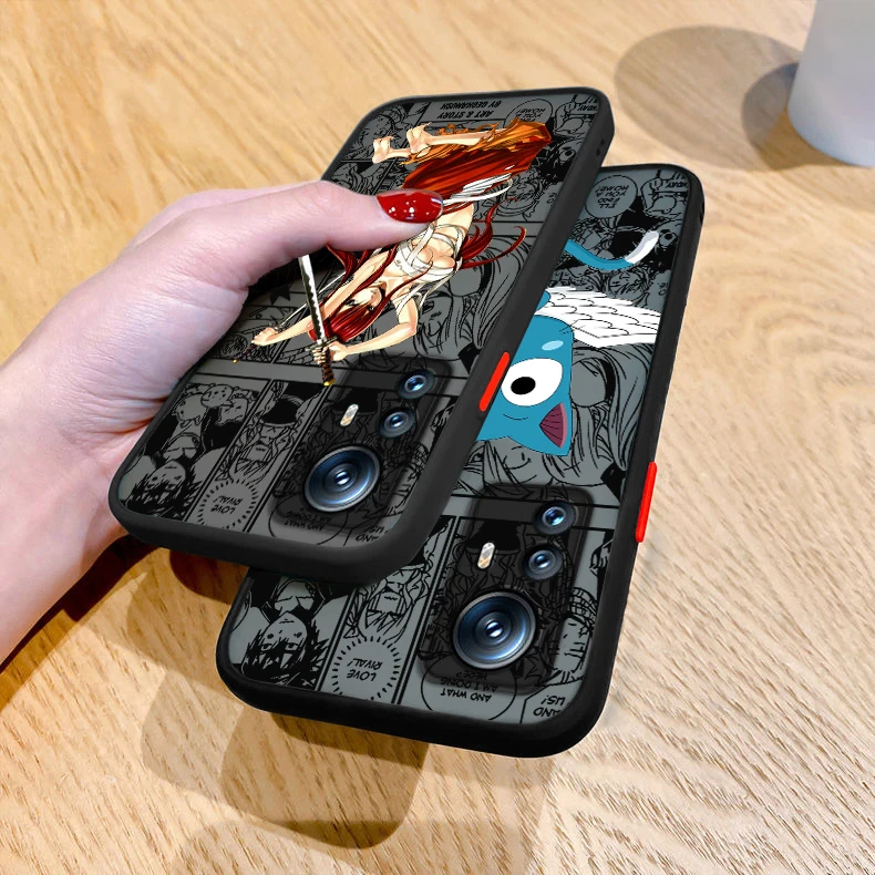 Anime Fairy Tail coole Handy hülle für Redmi Note 13 12 11 10 Pro plus Pro s t 5g matt gefrostete durchscheinende Abdeckung - imagen 4