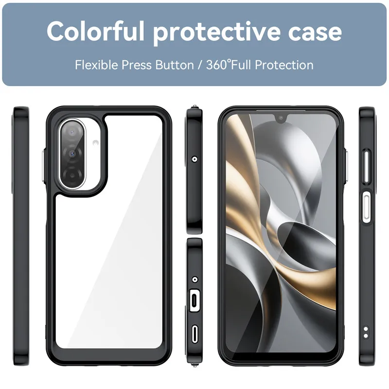 Para Samsung Galaxy A17 Funda Samsung A17 Funda TPU borde acrílico Backplane parachoques Fundas protectoras de teléfono para Samsung A17 Funda - imagen 2