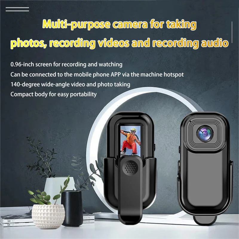 WIFI HD 1080P HD botón de pulgar al aire libre grabadora deportiva portátil cámara de rotación de 140 grados y grabadora Cideo nuevo 2025 - imagen 2