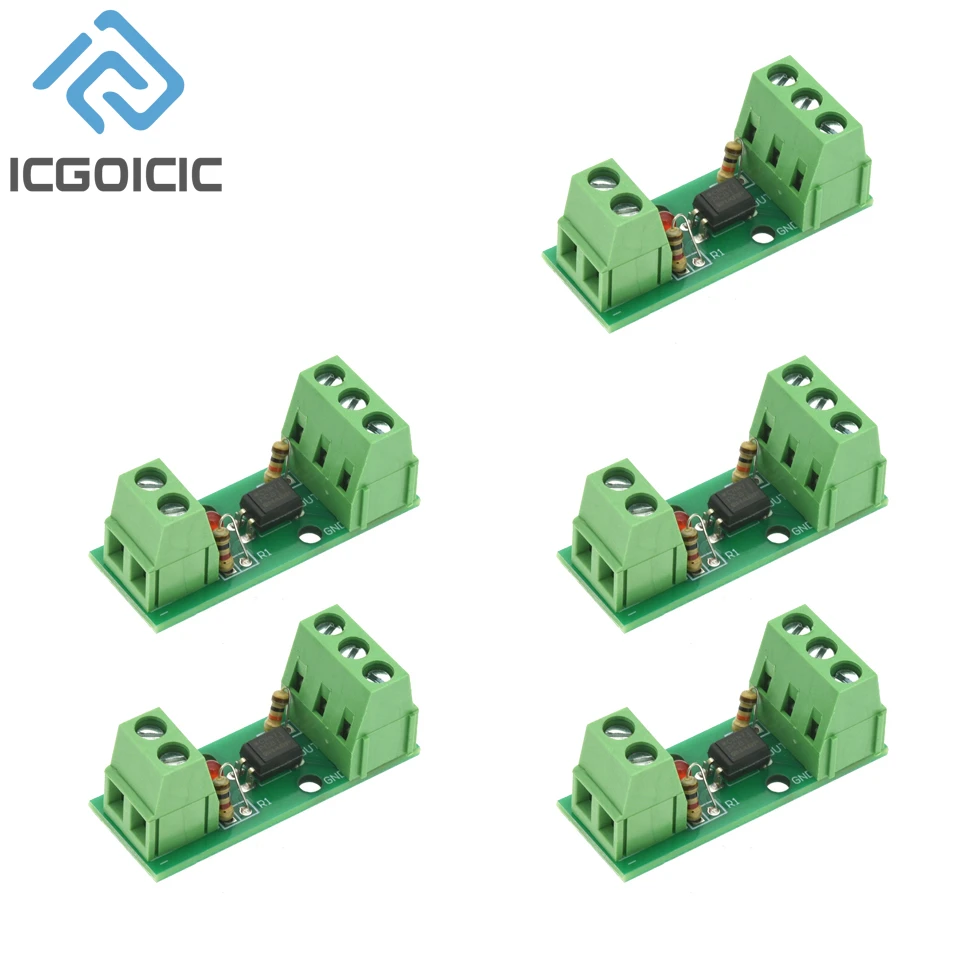 Módulo de aislamiento optoacoplador de 1 canal, 1-10 Uds., PC817, 3V-5V, 12V, 24V, aislador fotoeléctrico, soporte de riel, placa de Motor de accionamiento PLC