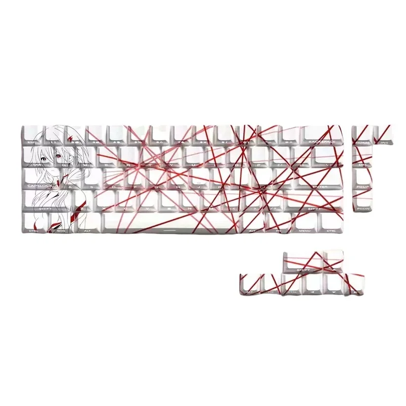 Teclas con tema de Anime Yuzuriha Inori, corona culpada, lado Original de fábrica, tapa de tecla de teclado mecánico Pbt transparente grabada - imagen 5