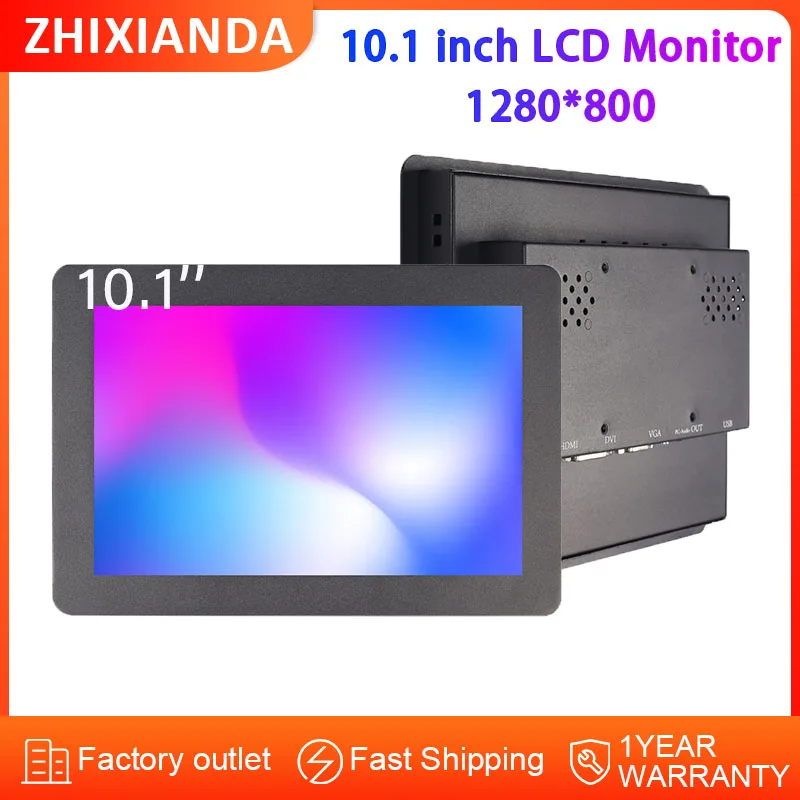 ZHIXIANDA-Monitor de pantalla táctil integrada 10,1 pulgadas 1280x800 Marco abierto Industrial para equipos de automatización