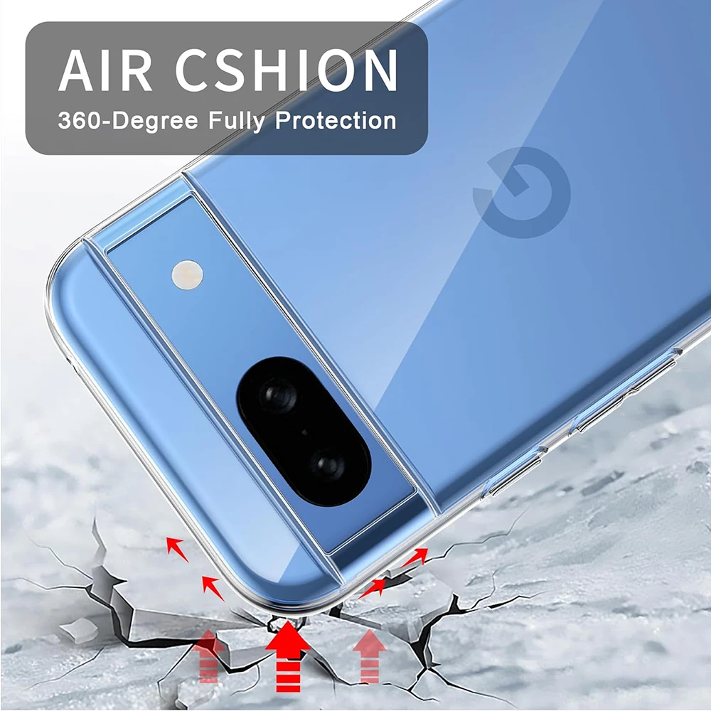 Funda suave de silicona ultrafina para GOOGLE PIXEL 9 8 8A 7 7A 6 6A PRO, funda trasera delgada transparente, carcasa protectora - imagen 3