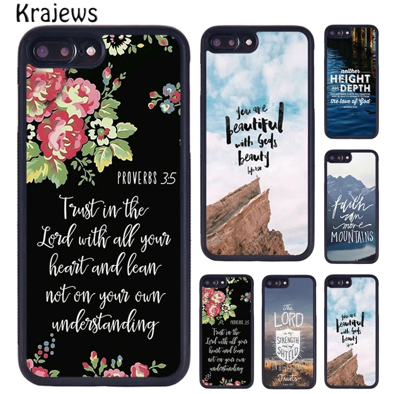 Krajews versículo bíblico Jesucristo cristão funda de teléfono para iPhone 17 Air 16 15 14 plus 11 12 13 Pro Max coque