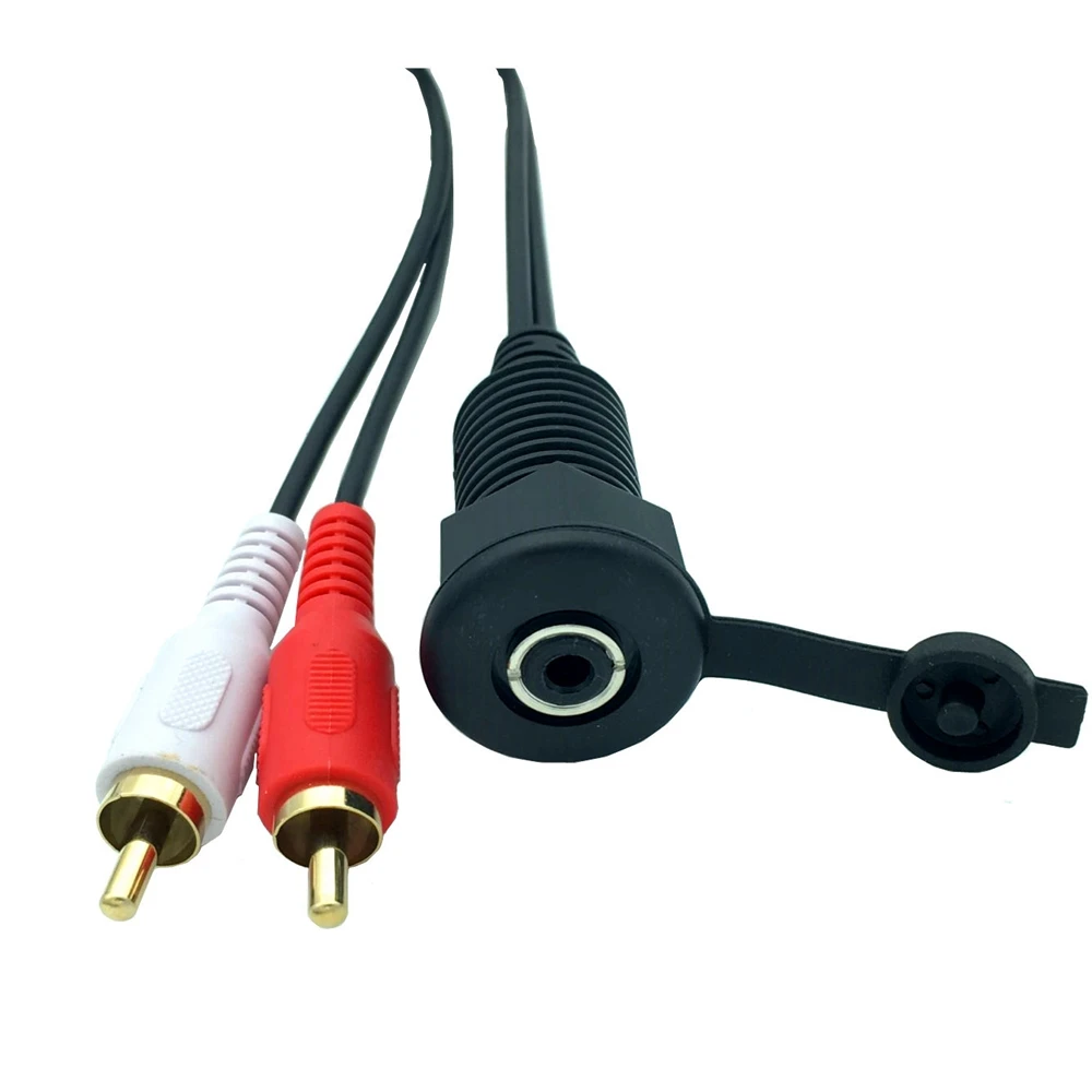 Cable de conexión dc3.5/2RCA cable de conexión de auriculares o cable impermeable para reproductor MP3 1M 2m - imagen 5