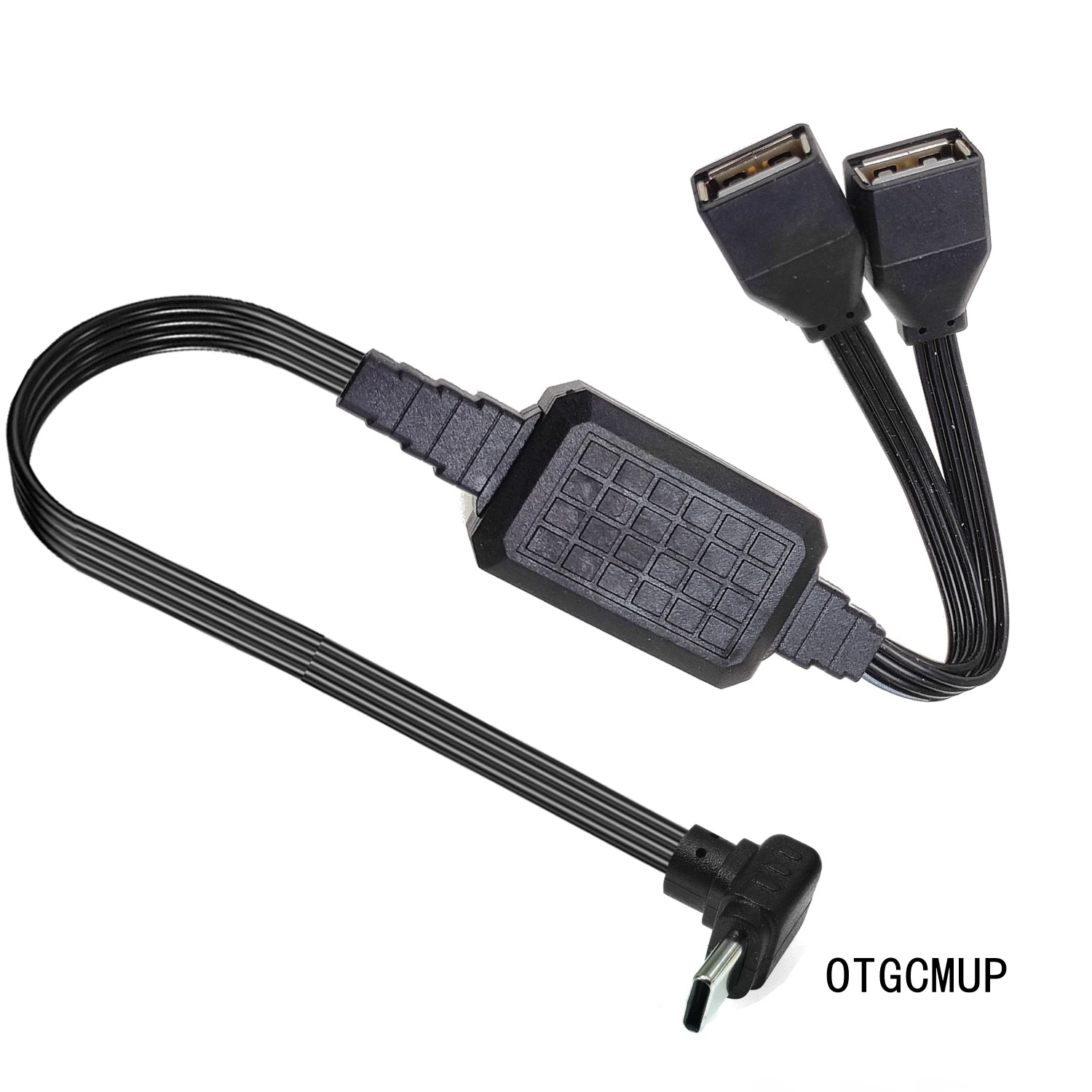 Adaptador USBC a 2 USB dos USBA, fuente de alimentación de datos dual plana, convertidor de cable OTG, multipuerto USB2.0, 20CM 30CM 40CM - imagen 5