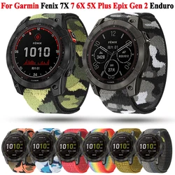 Correa Garmin Fenix de Nailon 22/26 mm – Compatible Epix y Enduro