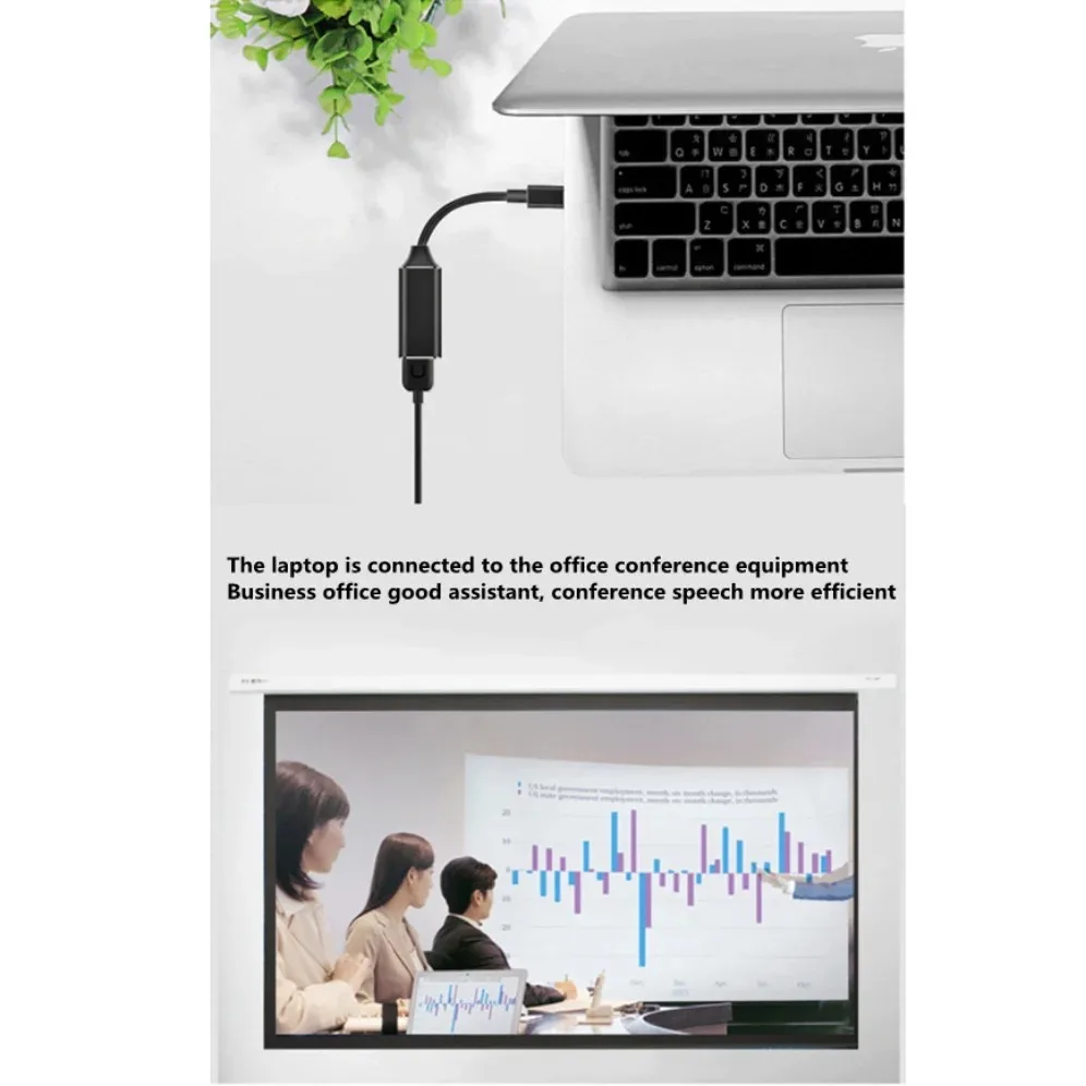 Cable adaptador 4K USB C a HDMI, convertidor compatible con Thunderbolt 3, adaptador USB C para MacBook Pro - imagen 5