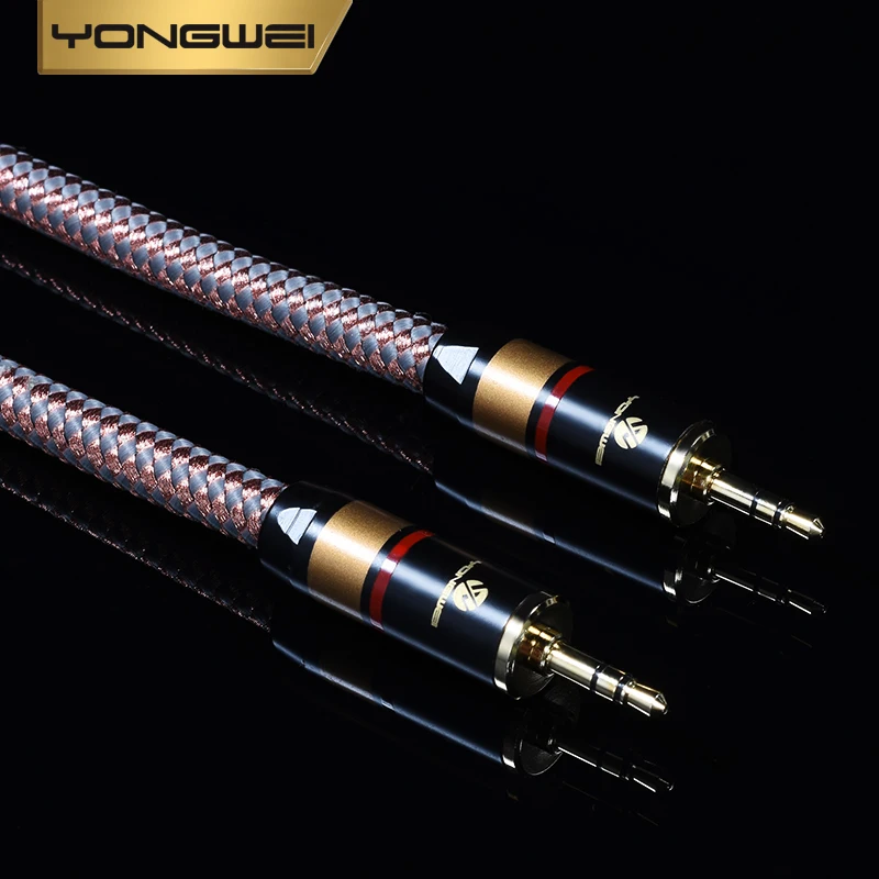 YONGWEI-Cable auxiliar de 3,5mm, conector de Audio de 3,5 MM, Cable de extensión de Audio para altavoz, Iphone y auriculares - imagen 5