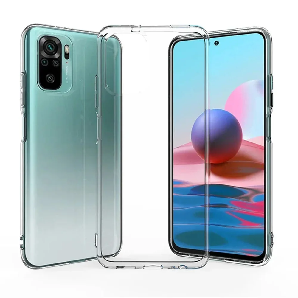 Para Redmi Note 10S Note10 4G 5G funda protectora de cámara funda de silicona ultrafina para Xiaomi Redmi Note 10 Pro funda suave transparente - imagen 2