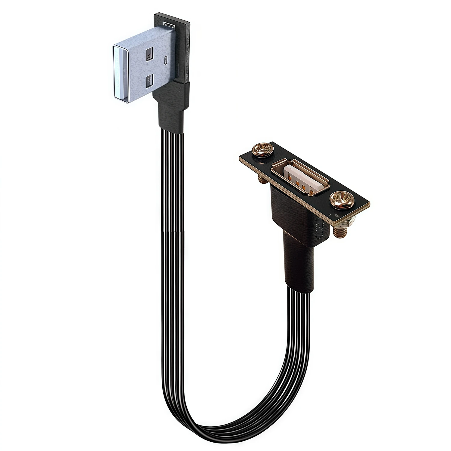 5CM 10CM 20CM 30CM USB 2,0 macho a hembra, con tablero de montaje de panel de tornillo + cable de extensión USB para ordenador portátil cable de alimentación - imagen 5