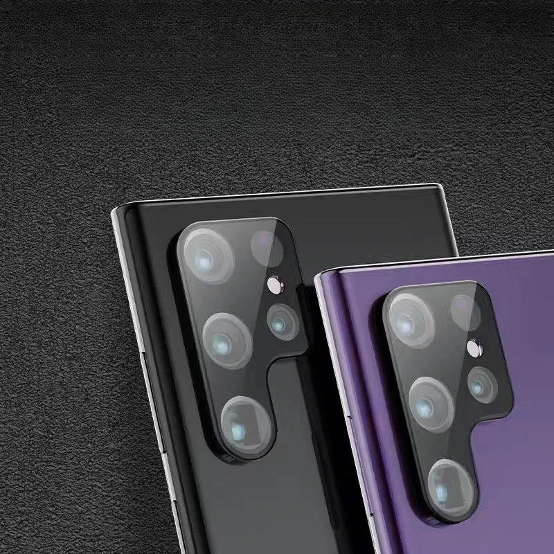 2 uds cristal de lente de cámara negro para Samsung Galaxy S24 S25 Ultra Plus S24 S23 Ultra Plus S22 Ultra Protector de pantalla de lente de cubierta completa - imagen 2