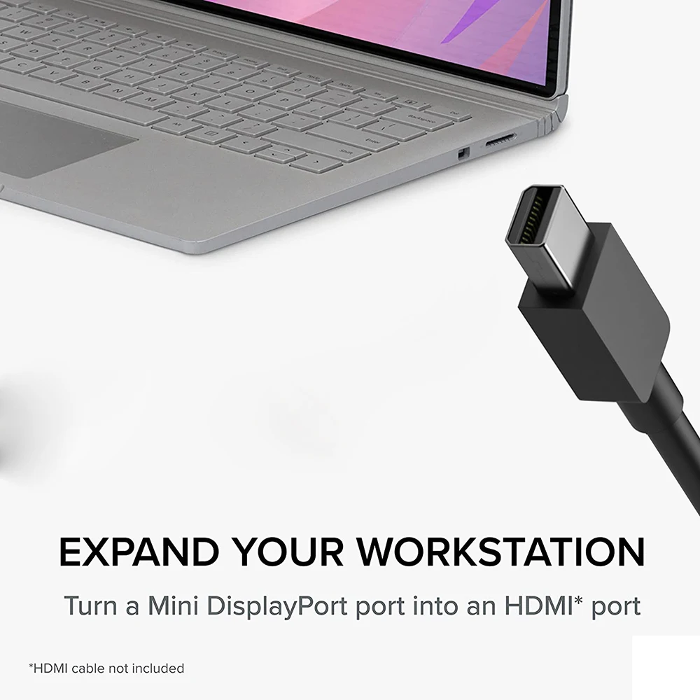 Adaptador Mini Displayport a HDMI 4K 60Hz Adaptador de cable activo Thunderbolt Mini DP a HDMI 2.0 para Microsoft Surface Pro 6/4/3 - imagen 3