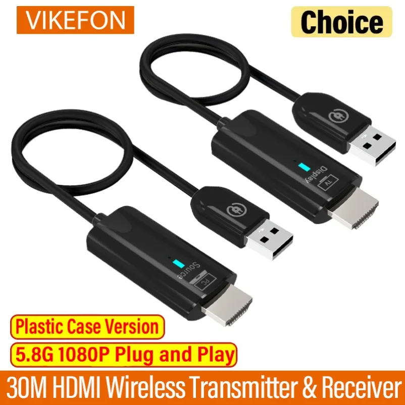 5,8G 1080P 30M inalámbrico Compatible con HDMI transmisor de Audio y vídeo extensor receptor adaptador de pantalla Dongle para TV Box Monitor PC - imagen 2