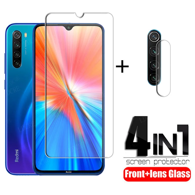 Para Xiaomi Redmi Note 8 2021 vidrio para Redmi Note 8 Protector de pantalla teléfono vidrio templado para Redmi Note 9 T 10 8 Pro película de lente