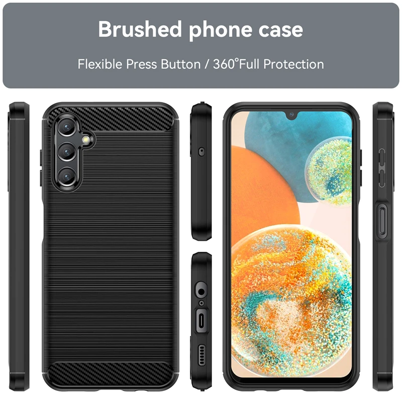 Funda trasera de fibra de carbono para Samsung Galaxy A14, carcasa A prueba de golpes para Samsung A14 A 14 - imagen 4