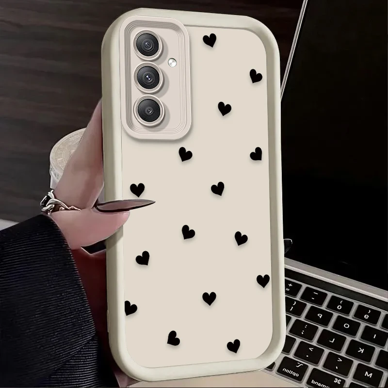 Funda roja y negra con forma de corazón de amor para Samsung Galaxy A54 A05S A05 A34 A24 A14 A53 A33 A23 A13 A52 A52S A32 A22 A12 A71 A51 A31 - imagen 3