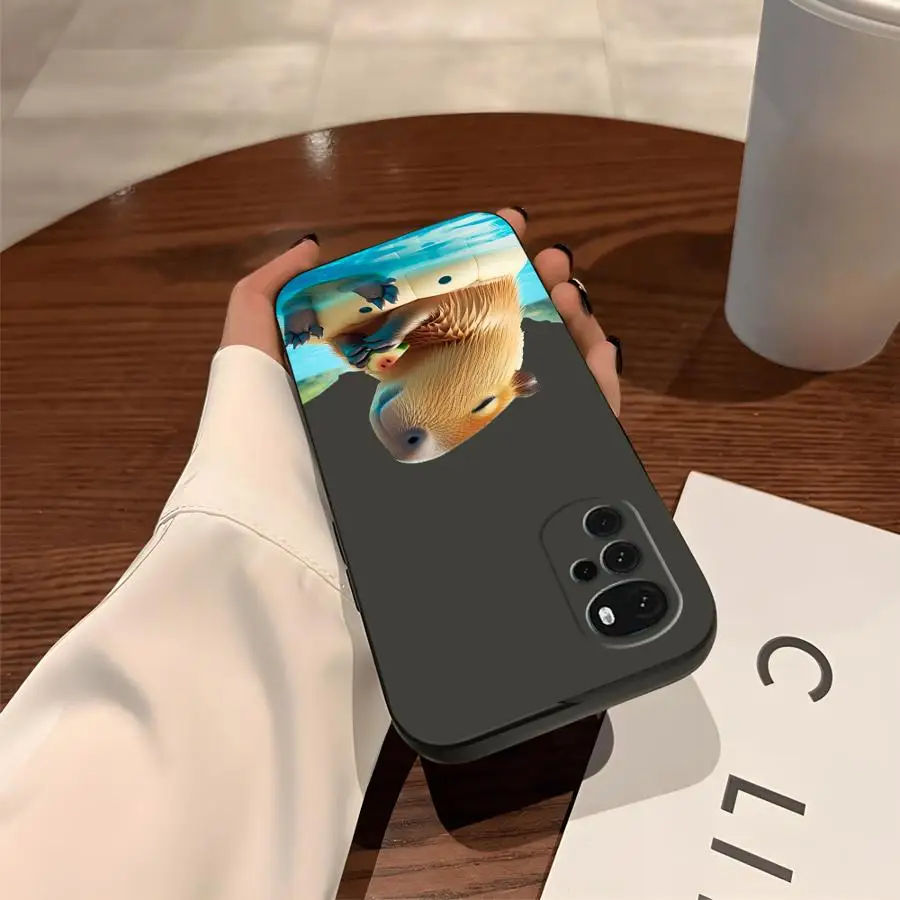 Funda para Teléfono Motorola Moto G22 Edge40 Edge 20 Pro 30 Lite G53 G30 G51 G73 G71 G32 G60s G52 G50 Divertida Capibara - imagen 3