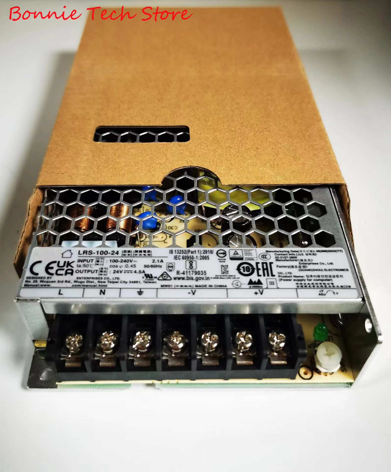 LRS-100-24 para fuente de alimentación conmutada de salida única MEAN WELL 100W