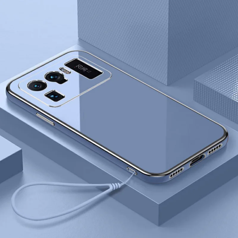 Para Xiaomi Mi 11Ultra funda XiaoMi 11 Ultra funda de teléfono M2102K1G M2102K1C funda de lujo chapada a prueba de golpes contraportada - imagen 3