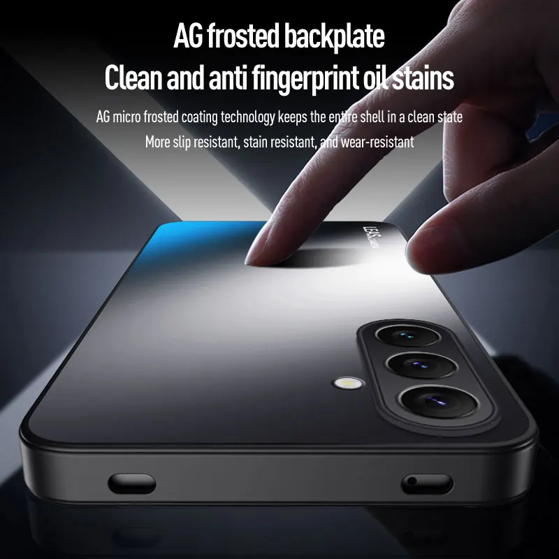 Funda mate para Samsung A56 A55 A06, sensación de piel de lujo, protección de lente dura AG, cubierta anticaída para A56 5G, parachoques a prueba de golpes - imagen 3