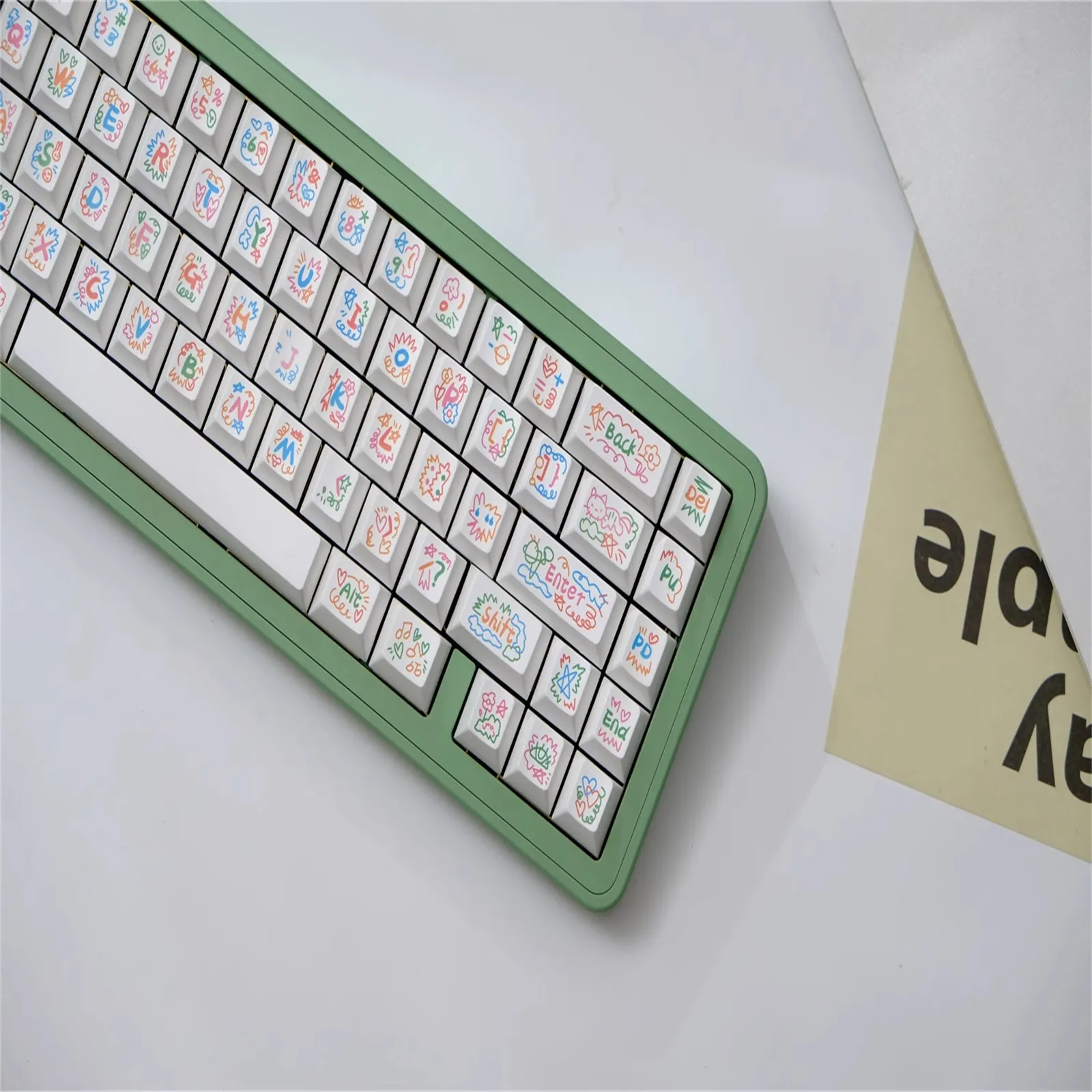 Juego de teclas GMK Graffiti, 133 teclas, Material PBT, perfil Cherry, DYE-SUB, teclas personalizadas para teclado mecánico MX Switch - imagen 2