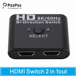 PzzPss Conmutador HDMI bidireccional para PC Xbox PS4