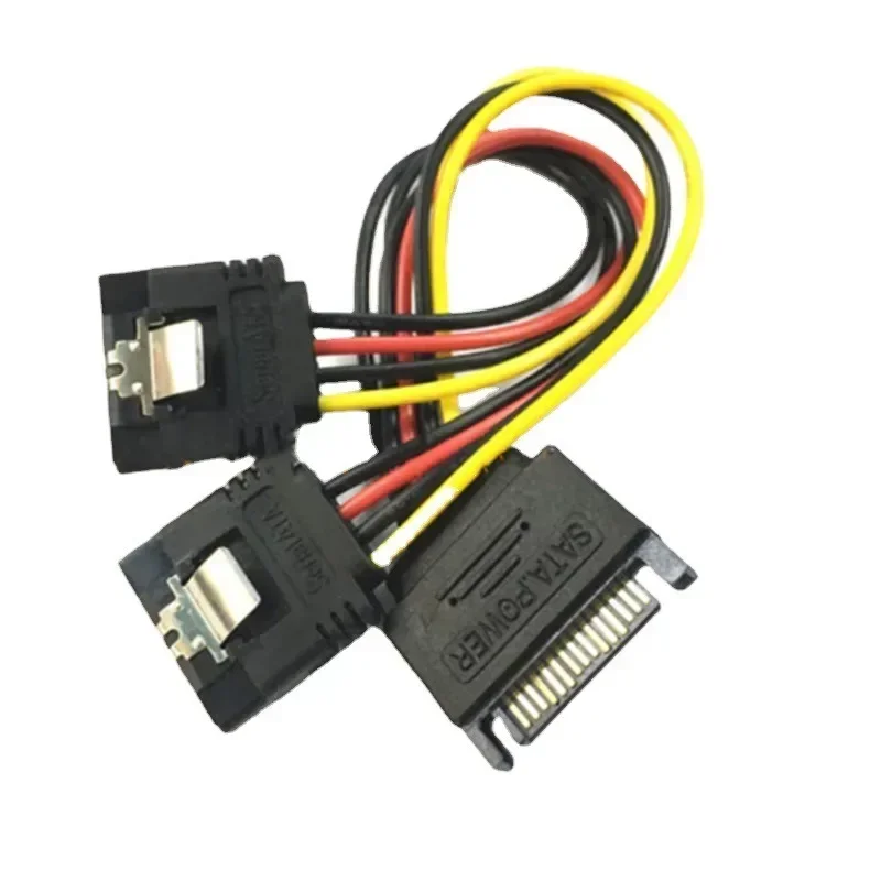Cable divisor SATA Power Y de 15 pines SATA macho a doble Cable de alimentación hembra de 15 pines Cable de extensión Sata de 20CM para disco duro HDD SSD - imagen 3