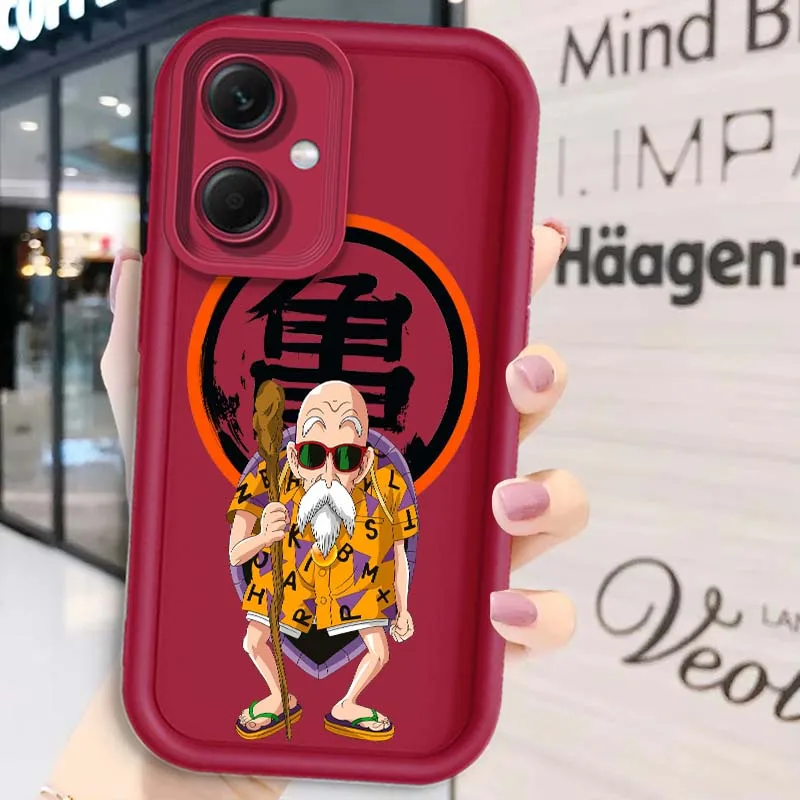 D-Dragon Ball Anime Master Roshi cubierta para Redmi Note 14 13 12 11 13R 12R 12T 11T Pro Plus caja de teléfono con escalera de ojos - imagen 5