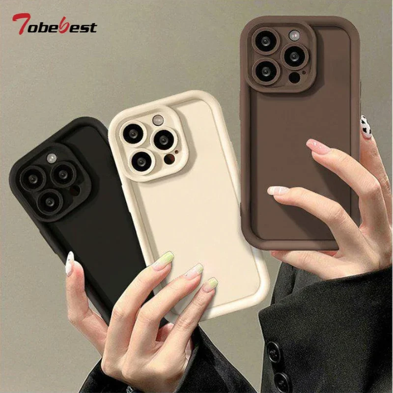 Funda de silicona para iphone 15 14 13 12 11 Pro XS Max Mini XR X 8 7 6 6S Plus SE 2020 lente de cámara suave con cubierta protectora de pantalla - imagen 2