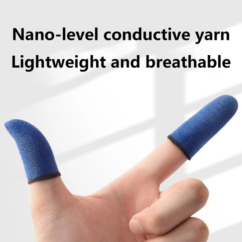 Guantes con yema del dedo para juegos móviles, 10 Uds., para jugadores PUBG, a prueba de sudor, antideslizantes, pantalla táctil, funda para el dedo, transpirable - imagen 3