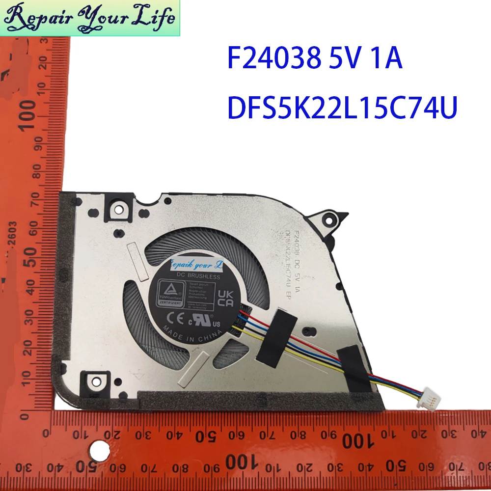Ventilador enfriador de portátil para ASUS Vivobook 14 TP3407S TP3407SA TP3407 ventiladores de refrigeración de CPU DV 1A nuevo 13NB14Y0P01111 13N1-KCP0211 F24038 - imagen 3
