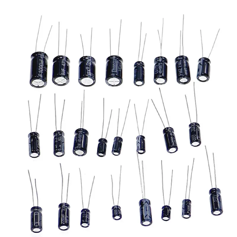 500 Uds 24 tipos 0,1 uF-1000 uF 10V-50V condensadores electrolíticos kit surtido - imagen 5