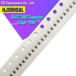 Condensador cerámico multicapa, Chip 100 SMD, 0.5pF - 10uF 10pF 100pF 1nF 10nF 15nF 100nF 0402 uF 1uF 0,1 uF 2,2 uF, 4,7 Uds.