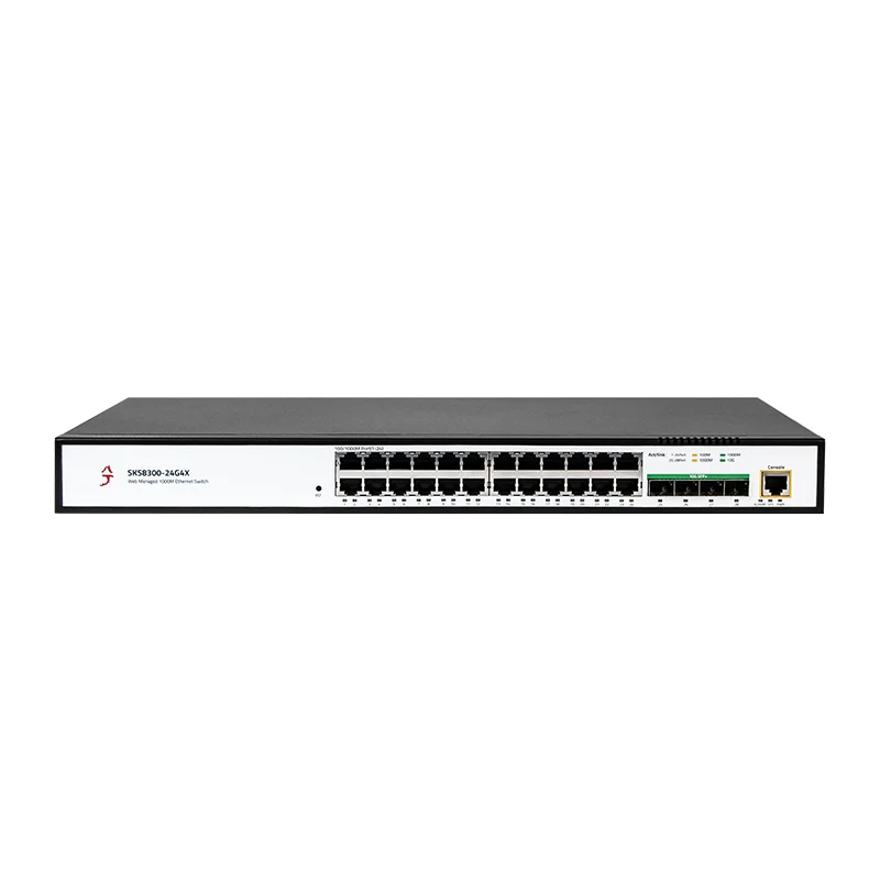 XikeStor L3 Conmutador administrado 24*1000M RJ45 4*10G SFP, VLAN/QOS/LACP, montaje en rack, adecuado para empresas - imagen 2