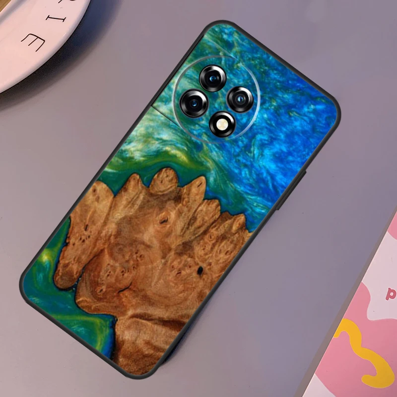 Funda de resina de madera híbrida para OnePlus 12R 10T 10R 9RT 9 10 Pro OnePlus 12 11 Nord 3 2T CE 2 Lite N20 N10 - imagen 2