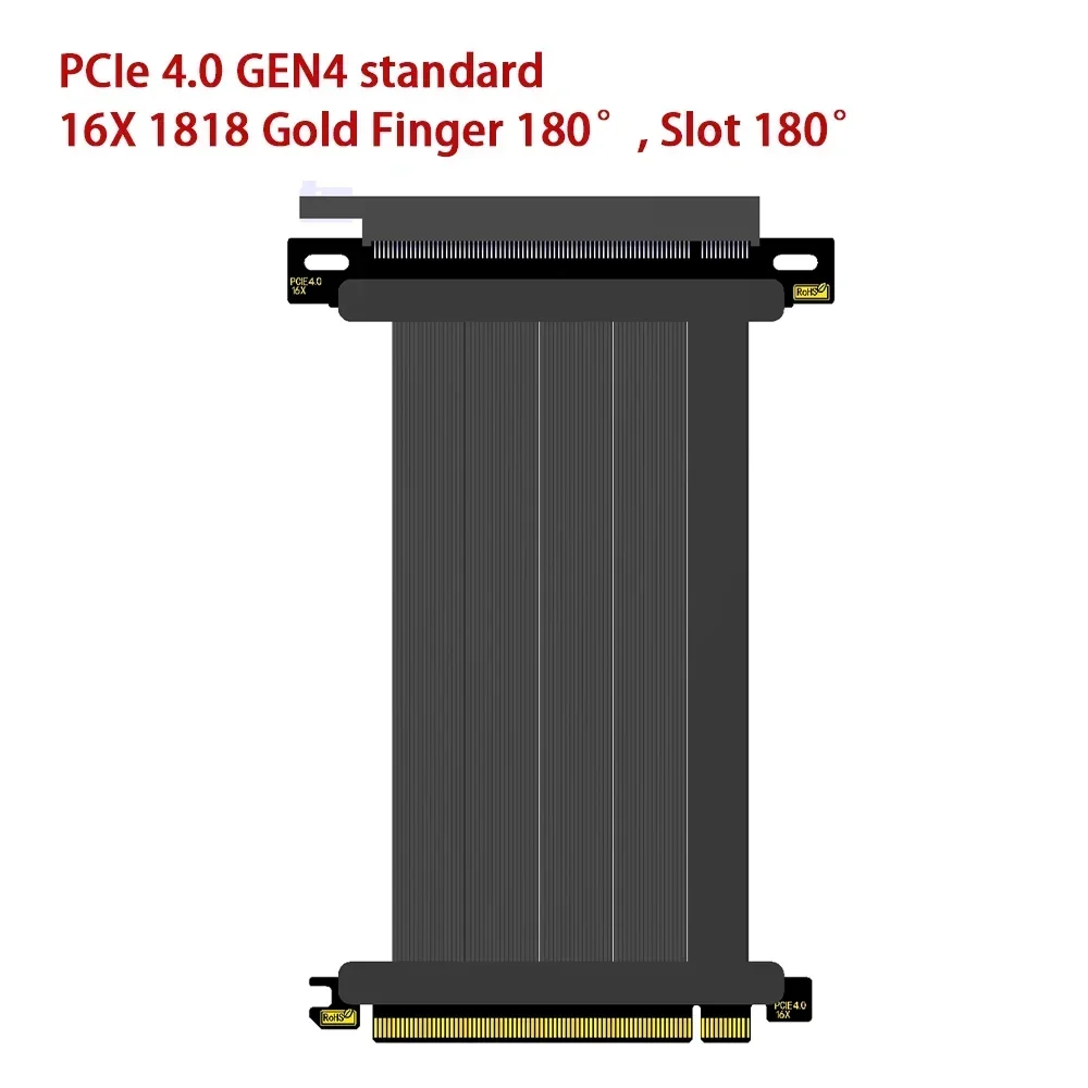 Alta velocidad 4,0 PCI-E 4,0 16X GEN4 Cable extensor de tarjeta gráfica Universal 16X tarjeta de vídeo chasis ATX Vertical RTX3090 RTX4090 GPU - imagen 5