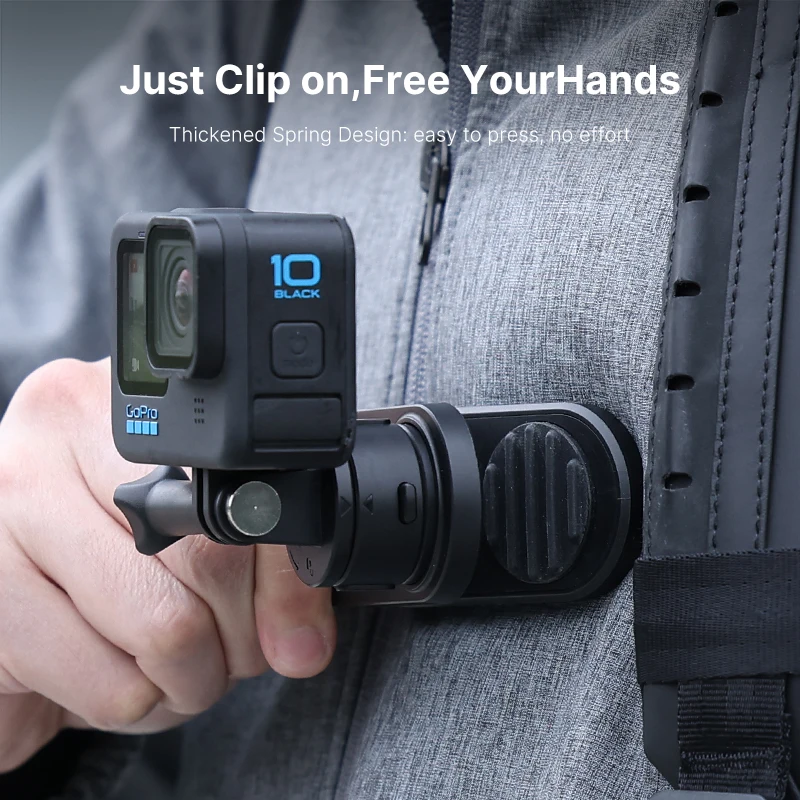 Ulanzi Go-Quick II Soporte magnético para correa de mochila de liberación rápida para Gopro para DJI OSMO para sistema QR de cámara de acción Insta360 - imagen 5
