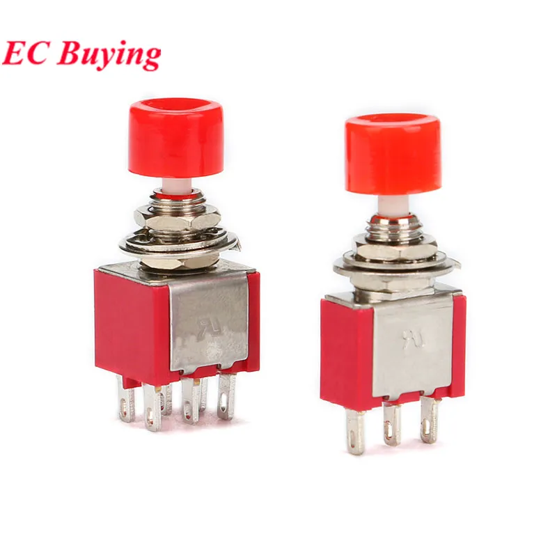 PS-102 202 6mm 3pin 6pin botón momentáneo SPDT DPDT E-TEN1 SPST 2 3 4 6 interruptor de palanca de encendido apagado tapa impermeable autoblocante - imagen 3